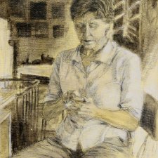 Study (a) for portrait of Helen Garner